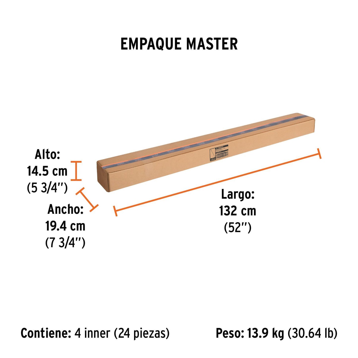 EXTENSION DE ACERO PARA RODILLO 2.4 MT. TRUPER