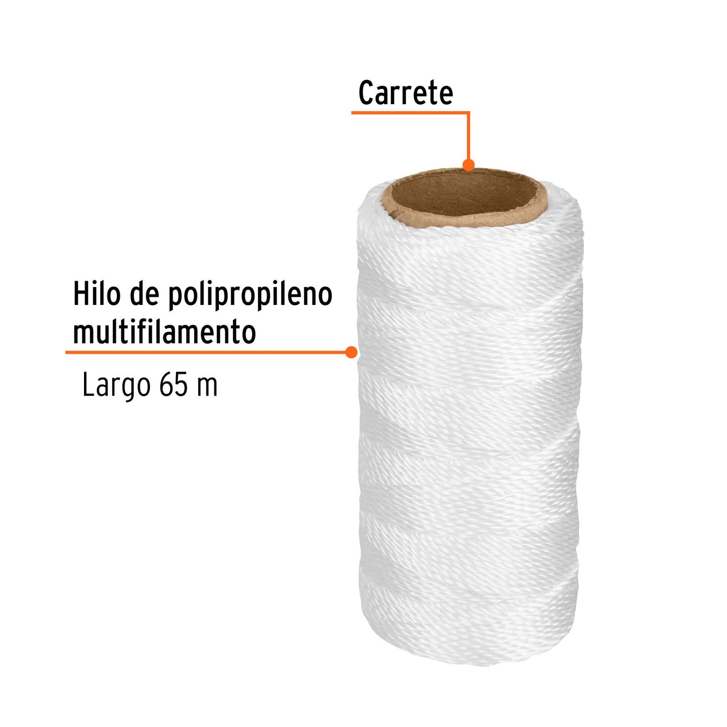 CARRETE DE HILO PARA ALBAÑIL DE 65 MTS. TRUPER