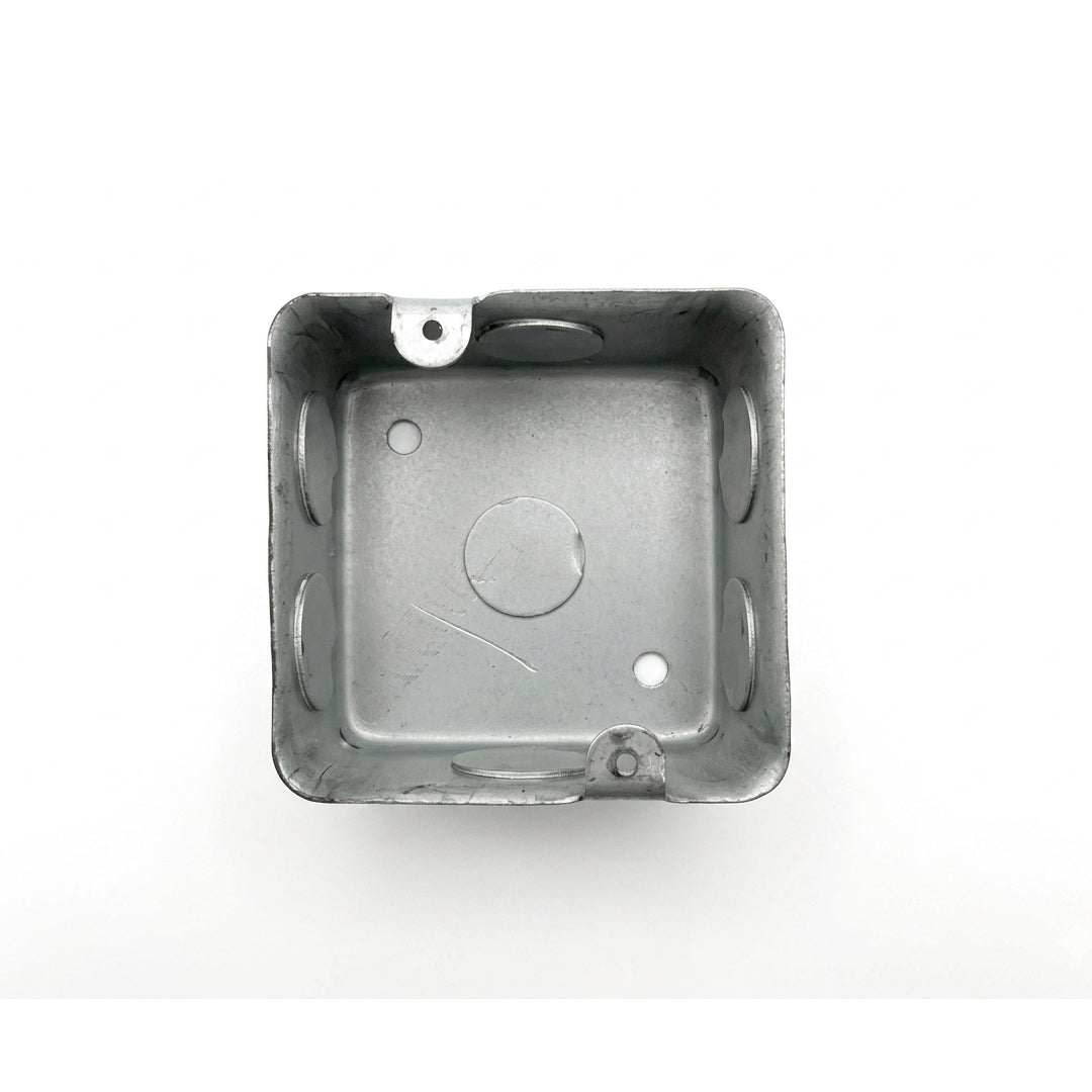 Paquete 10 Cajas Cuadradas Galvanizadas 3x3 1/2 Color Acero