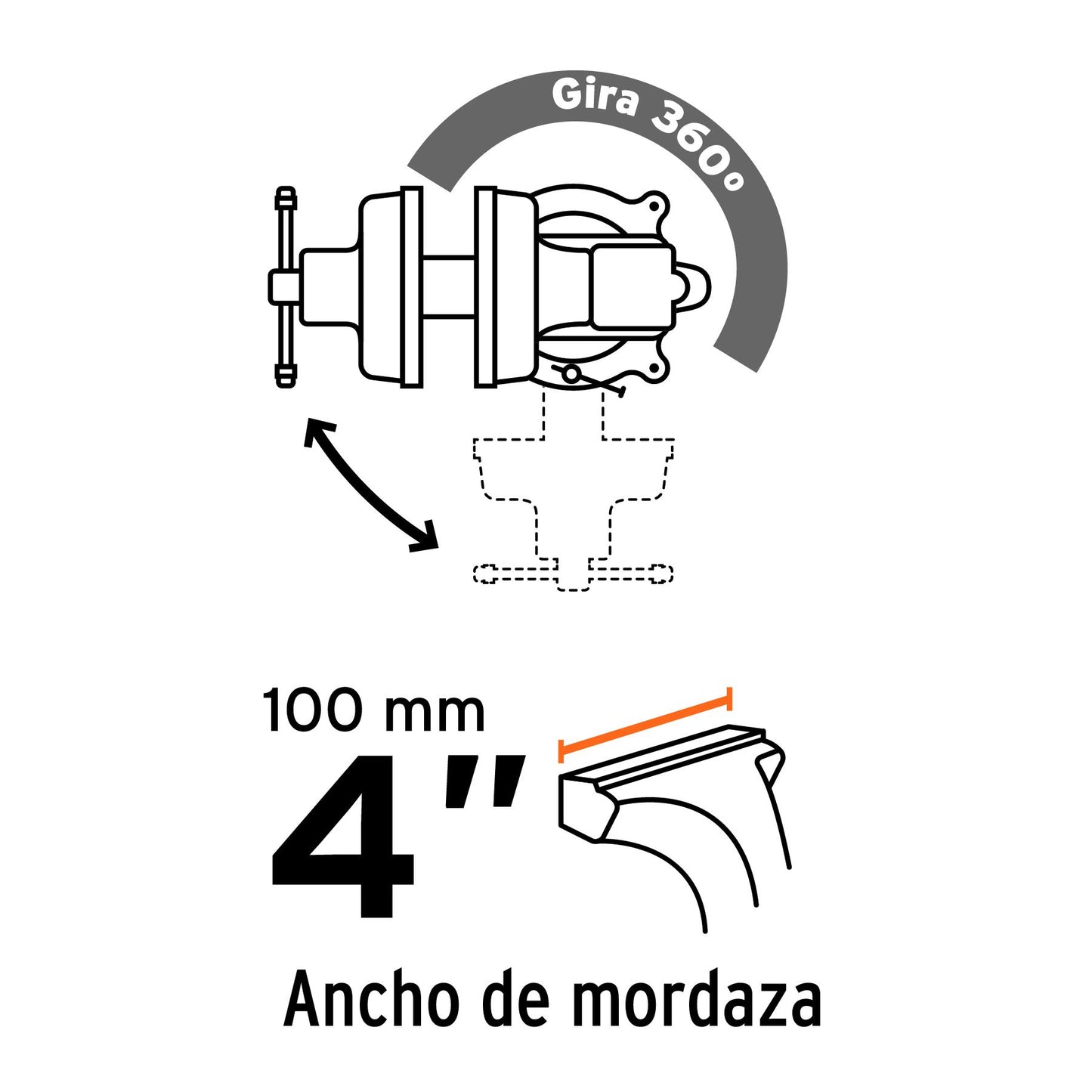 100199 TORNILLO DE BANCO 4TIPO EUROPEO
