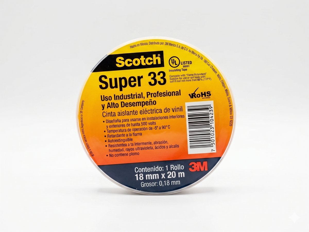Pack 10 Cintas Aislantes Scotch Super 33+ Eléctricas