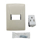Pack 2 Placa Marfil 1 Módulo + Contacto Bticino 15A