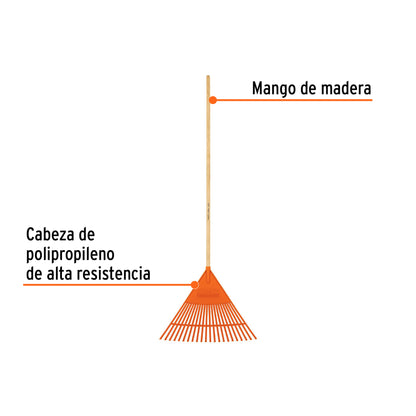 19785 ESCOBA PLASTICA PARA JARDÍN