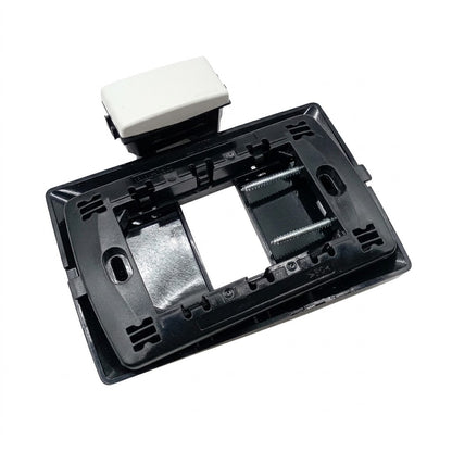 Pack 2 Placa Negra 1 Módulo + Interruptor Bticino