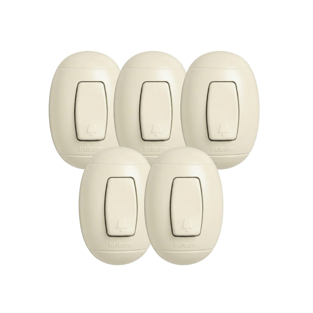 Pack 5  Pulsador Timbre Sobreponer P59 T-PUL