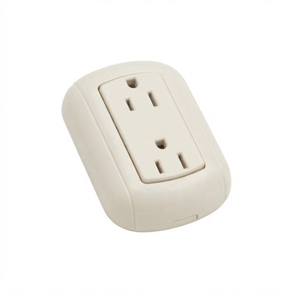 Pack 5 Pz. Contacto Duplex Oval P38 Sobreponer Eléctrico
