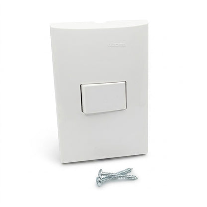 Pack 5 Placa Forza FZA551 Pulsador Timbre Blanca 10A 127V