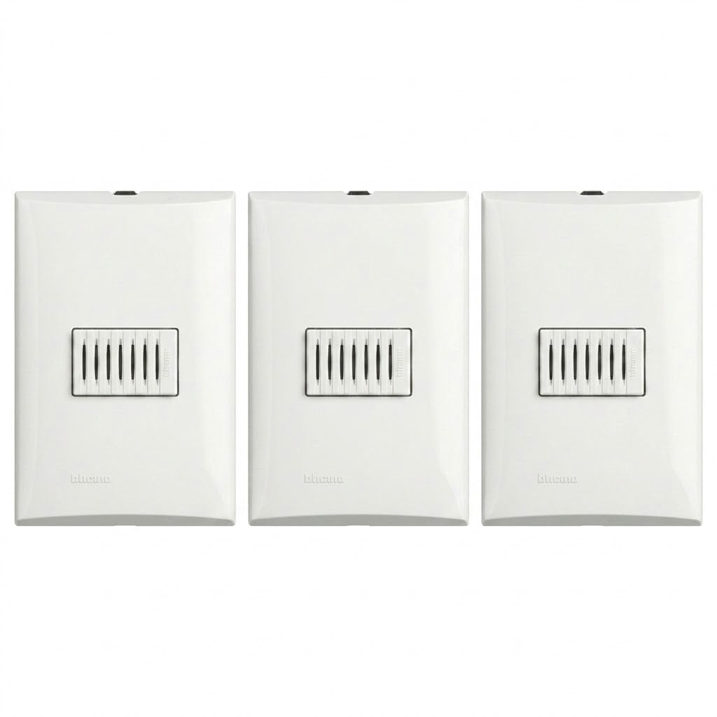 Pack 3 Placas Forza FZA471 Con Zumbador Blanco 127V