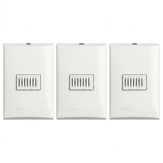 Pack 3 Placas Forza FZA471 Con Zumbador Blanco 127V