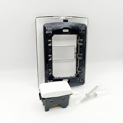 Pack 2 Placa Acero 1 Módulo + Interruptor Sencillo