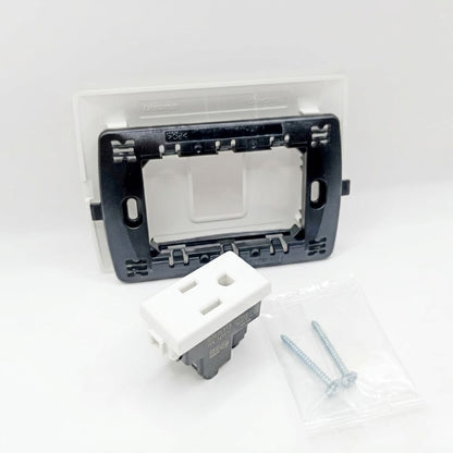 Pack 2 Placa Bticino 1 Ventana + Contacto 15A