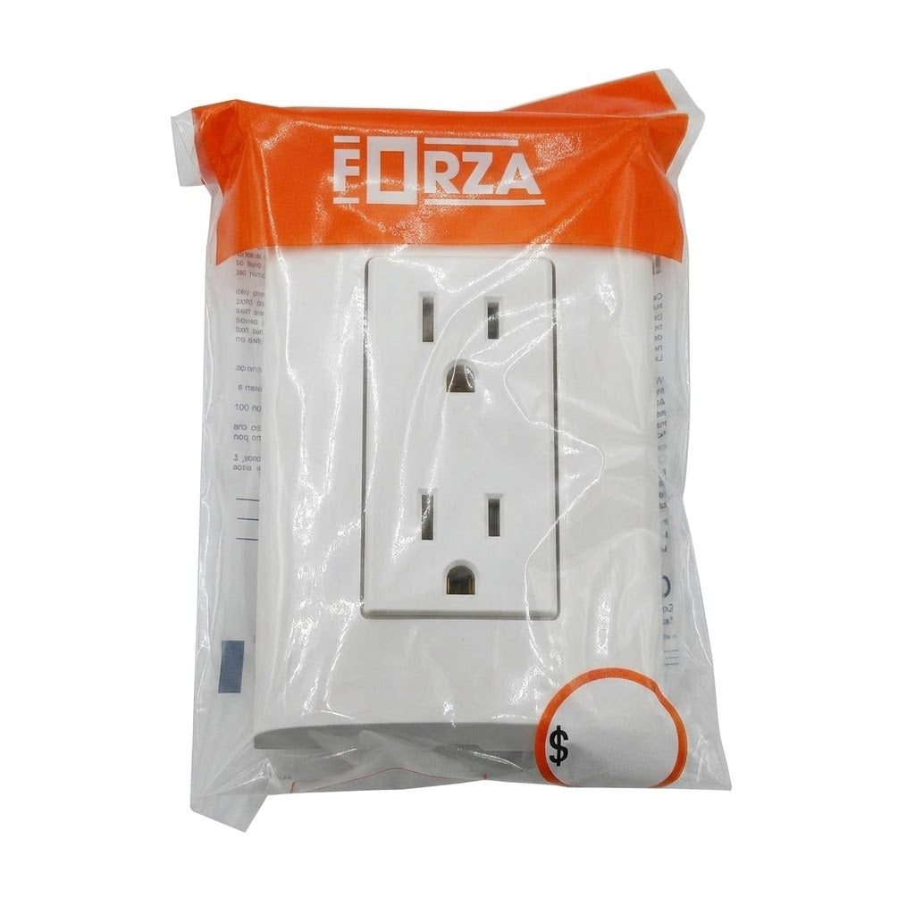 Pack 5 Contacto Dúplex Forza FZA68SS 15A Blanco