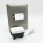 Pack 2 Placa Acero 1 Módulo + Interruptor Sencillo
