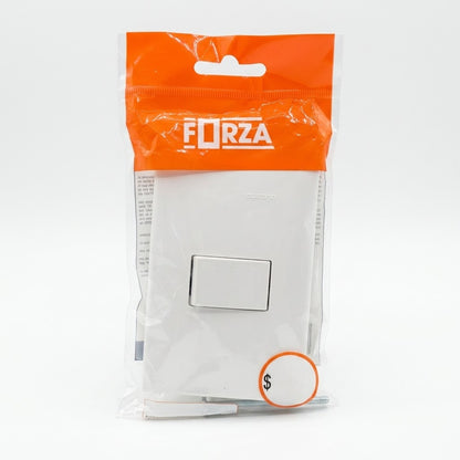 Pack 5 Placa Forza FZA551 Pulsador Timbre Blanca 10A 127V