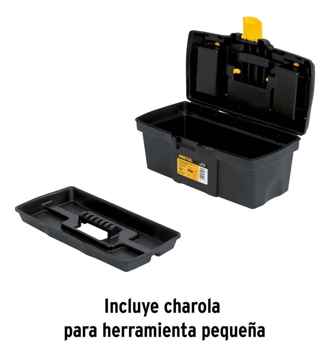 Caja para herramienta de 16" con compartimentos Pretul CHP-16CP