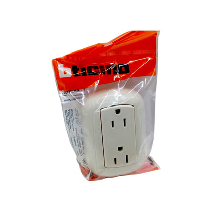 Pack 5 Pz. Contacto Duplex Oval P38 Sobreponer Eléctrico