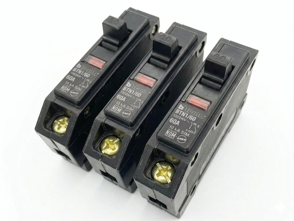 Pack 3 Interruptores Termomagnéticos 1p 60a 10ka Bticino Btn