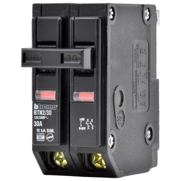 Interruptor Termomagnético 2p 30a 10ka Enchufable Bticino Bt