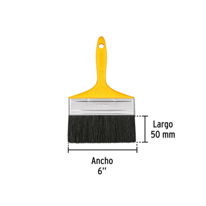 BROCHA 6” MANGO DE PLASTICO PRETUL