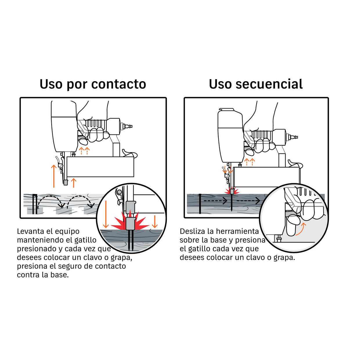 Clavadora y engrapadora neumática Truper CLNE-18E