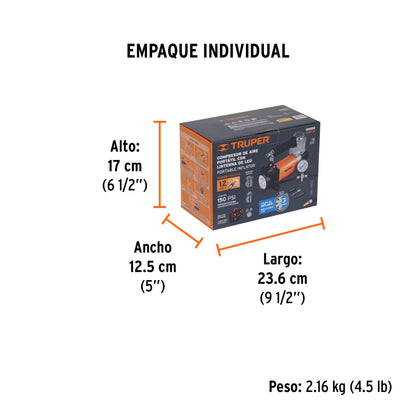Compresor De Aire Truper COMP-12 12V Para Auto