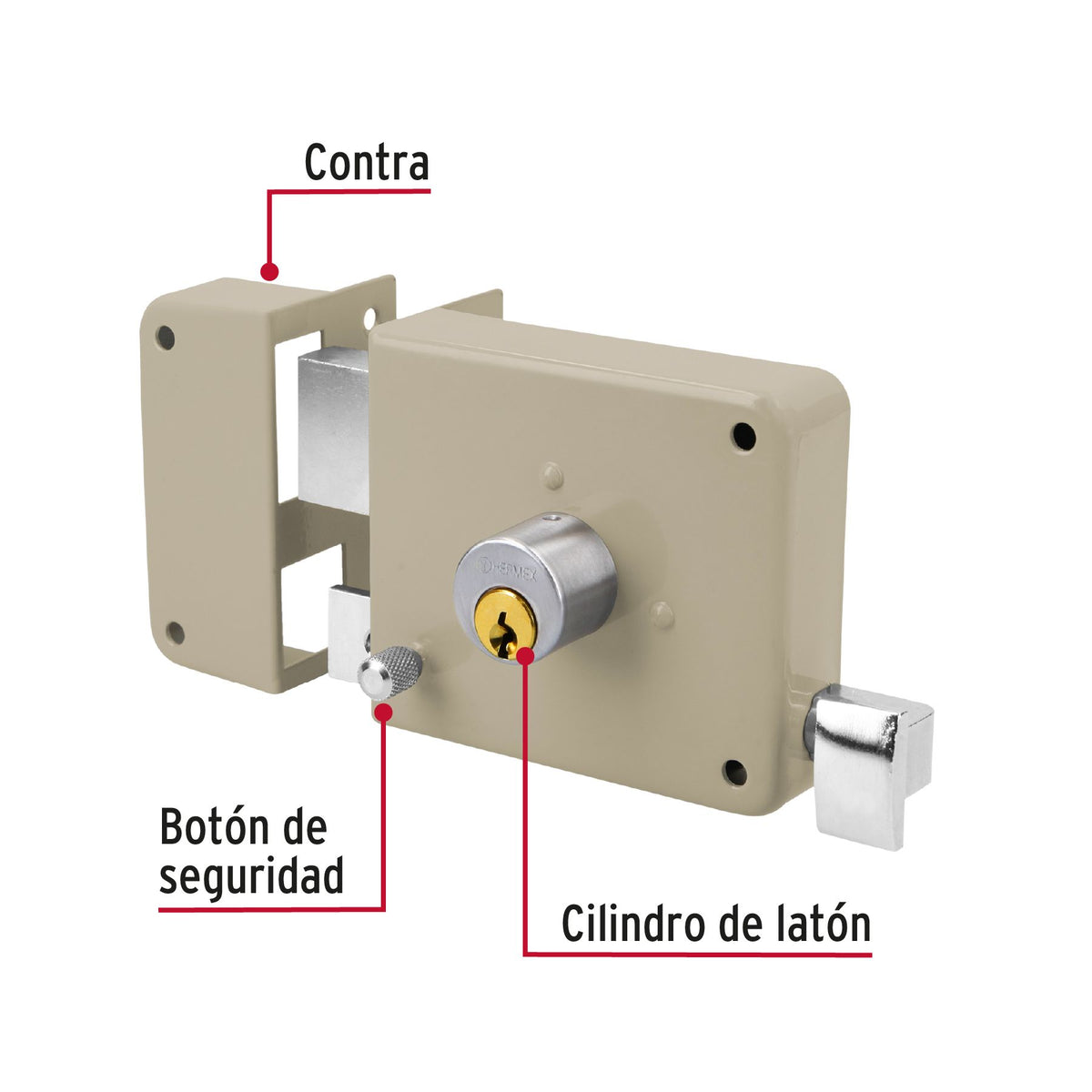 43575 CERRADURA SOBREPONER IZQ CS-75I