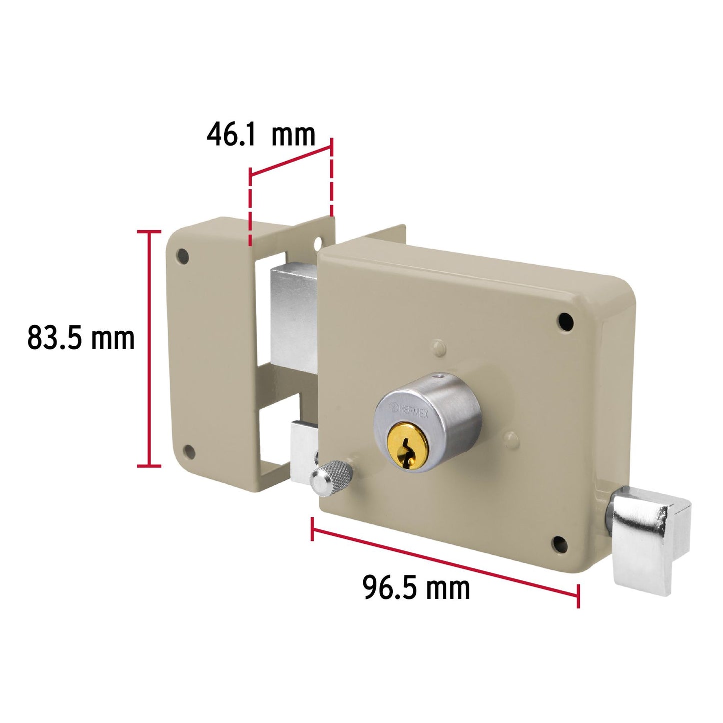 43575 CERRADURA SOBREPONER IZQ CS-75I