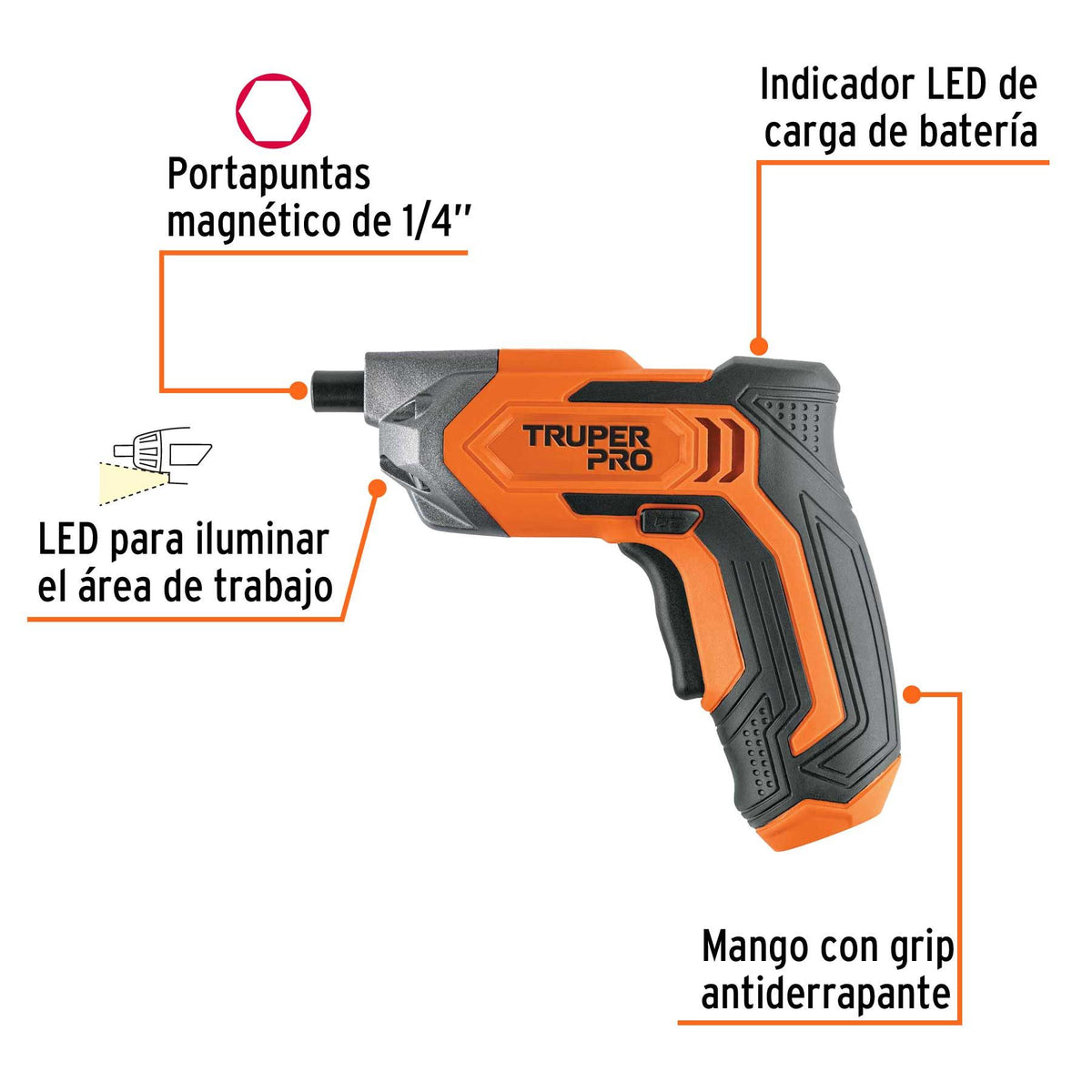 Destornillador Inalámbrico Truper DESI-36X 3.6V
