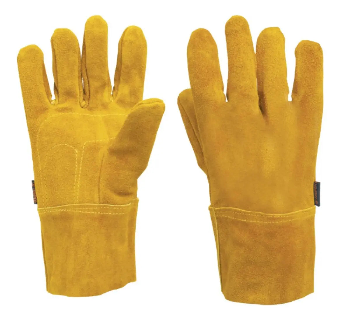 Guantes Descarne Truper Amarillo Soldador Corto Material Carnaza