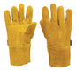 Guantes Descarne Truper Amarillo Soldador Corto Material Carnaza