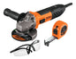 Combo Esmeriladora 850w 4-1/2 Lentes Y Flexómetro Naranja 60 Hz
