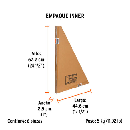 ESCUADRA 16”X24” DE ACERO TRUPER