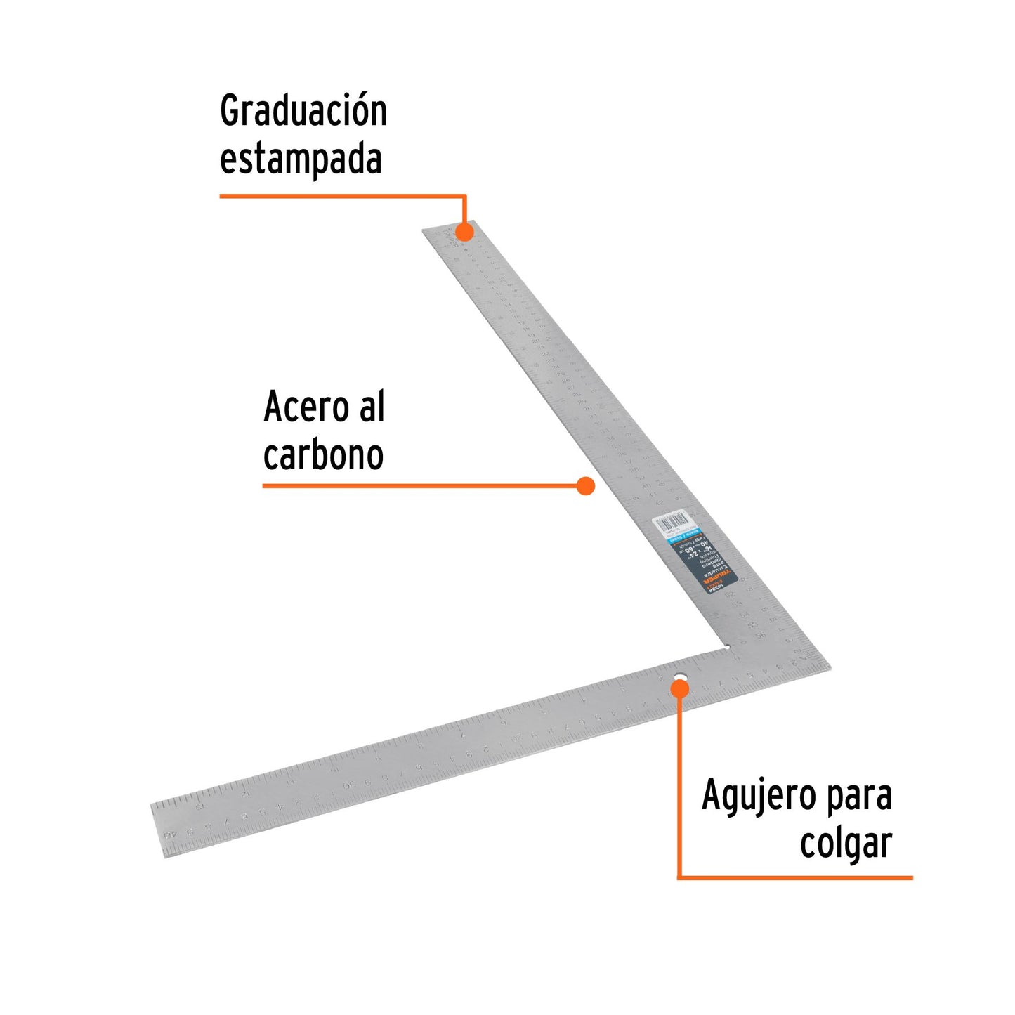 ESCUADRA 16”X24” DE ACERO TRUPER