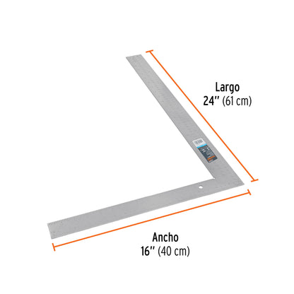 ESCUADRA 16”X24” DE ACERO TRUPER