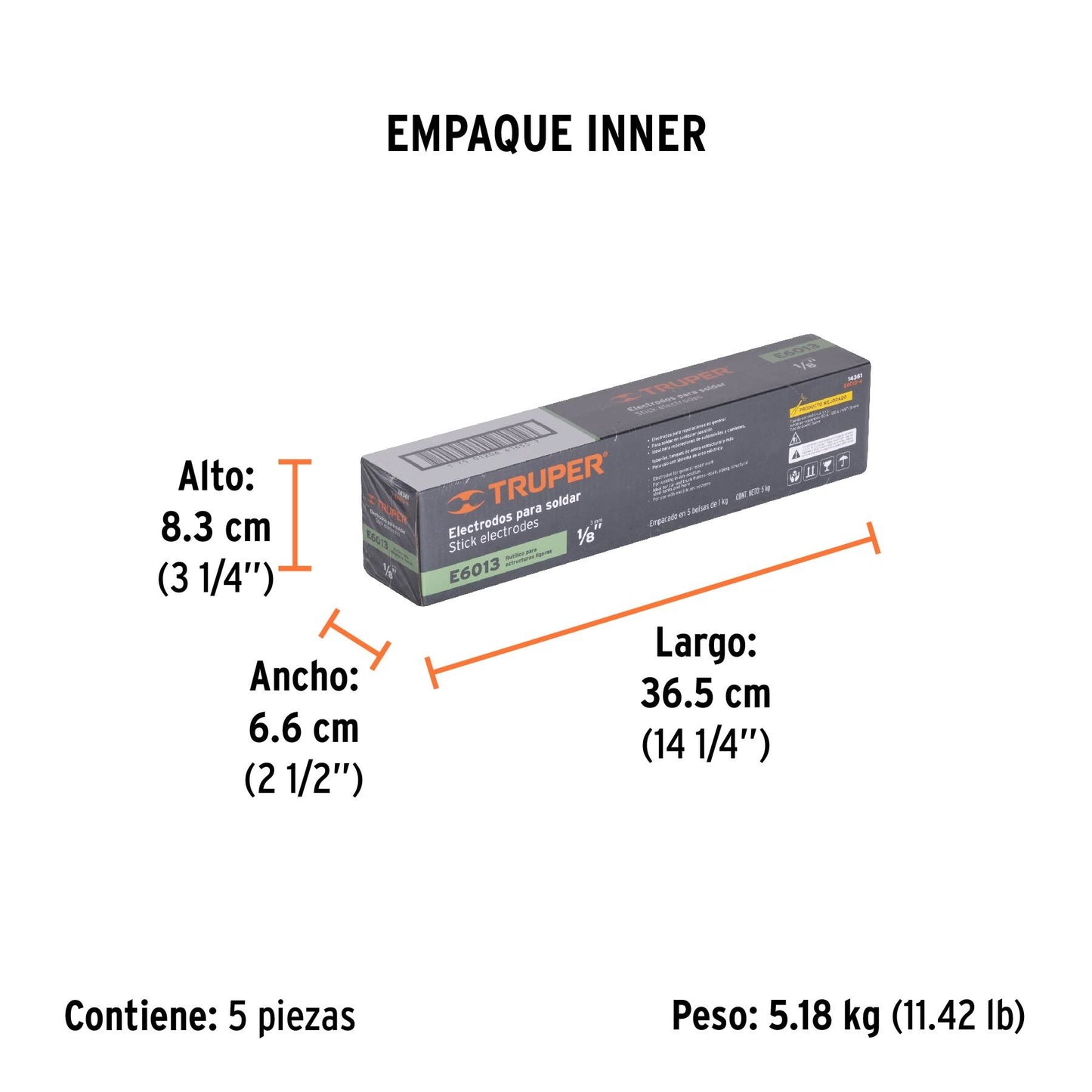 14361 BOLSA 1 KG DE ELECTRODOS DE 18