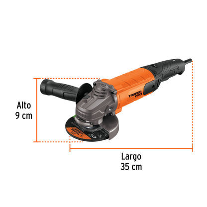 Esmeriladora Angular De 4-1/2 1100w Truper Pro Esma-45110 Naranja