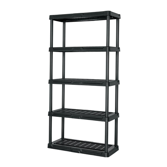 Estante De Plástico Pretul De 5 Repisas Color Negro