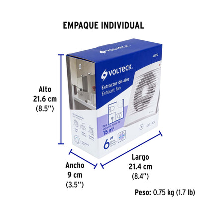 Extractor De Aire 6' Voltech 48532