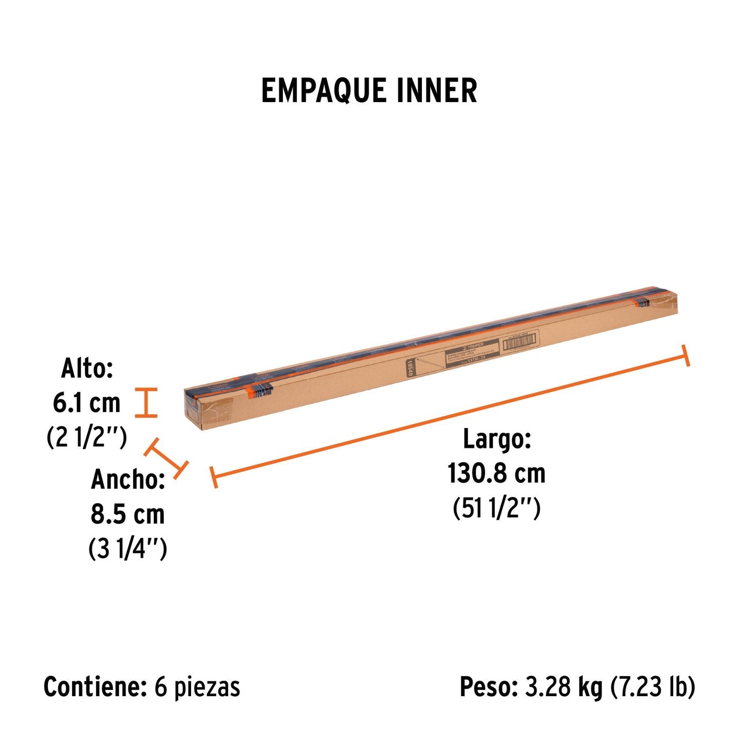 EXTENSION DE ACERO PARA RODILLO 2.4 MT. TRUPER