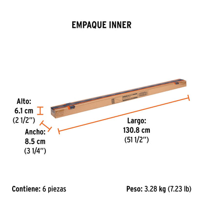 EXTENSION DE ACERO PARA RODILLO 2.4 MT. TRUPER