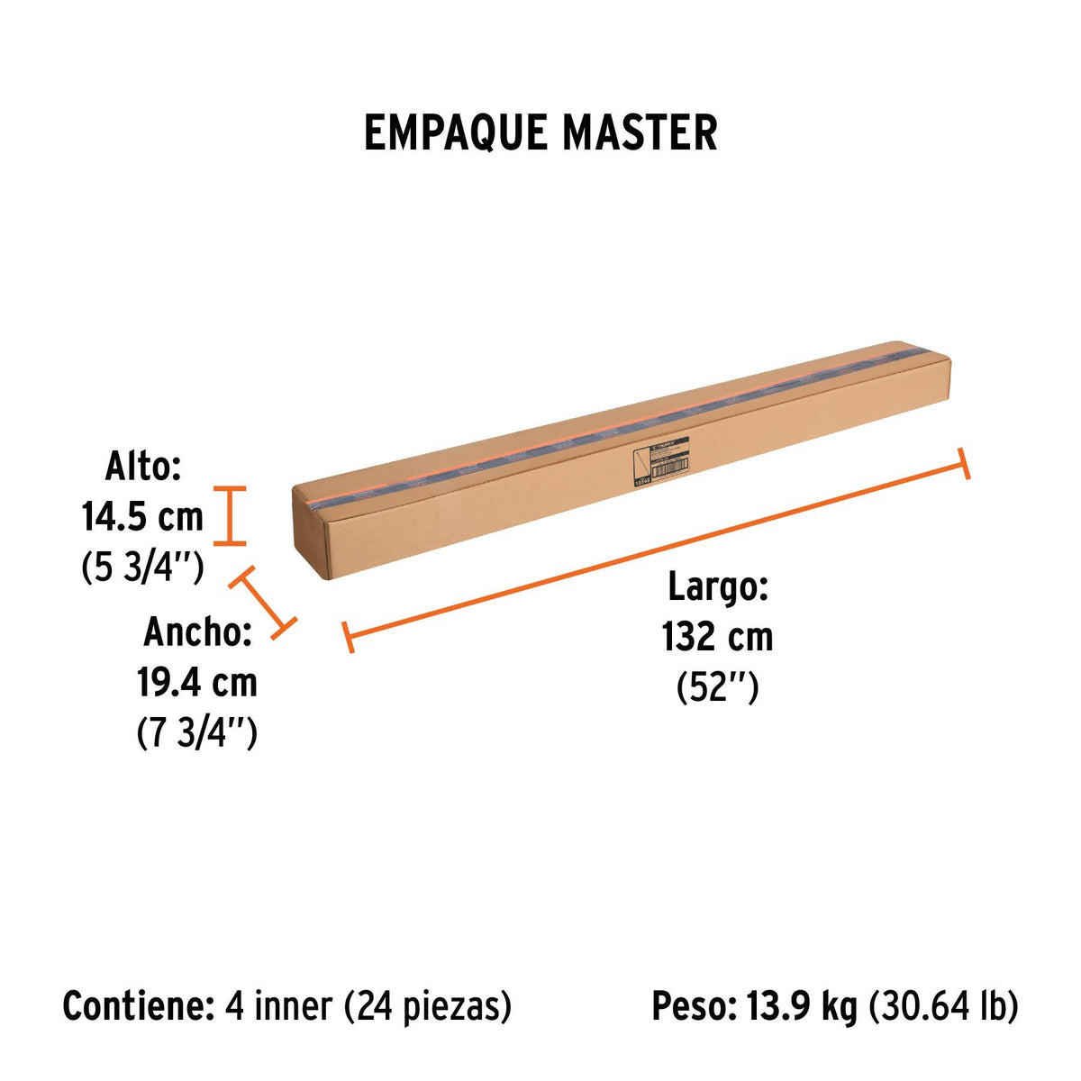 EXTENSION DE ACERO PARA RODILLO 2.4 MT. TRUPER