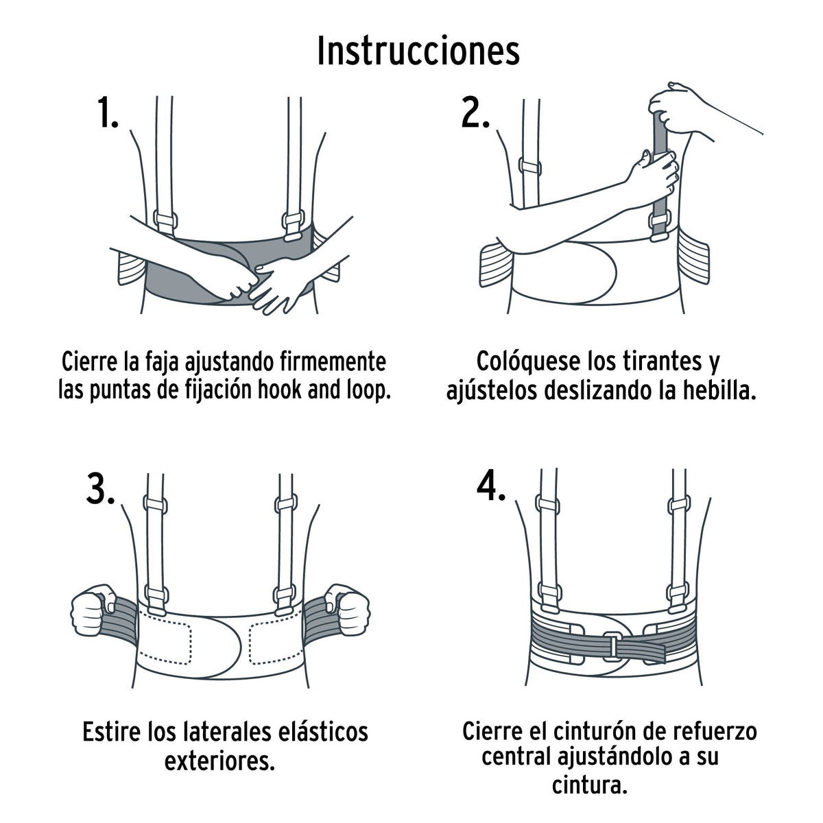 Faja Lumbar Con Tercer Cinturón, Talla M, Truper Faja-mx Mediana