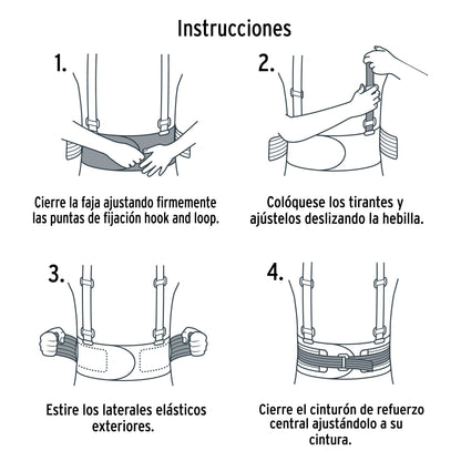 Faja Lumbar Con Tercer Cinturón, Talla M, Truper Faja-mx Mediana
