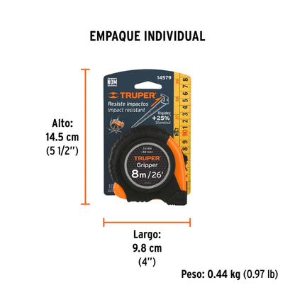 14579 FLEXOMETRO GRIPPER   8 MT FH-8M