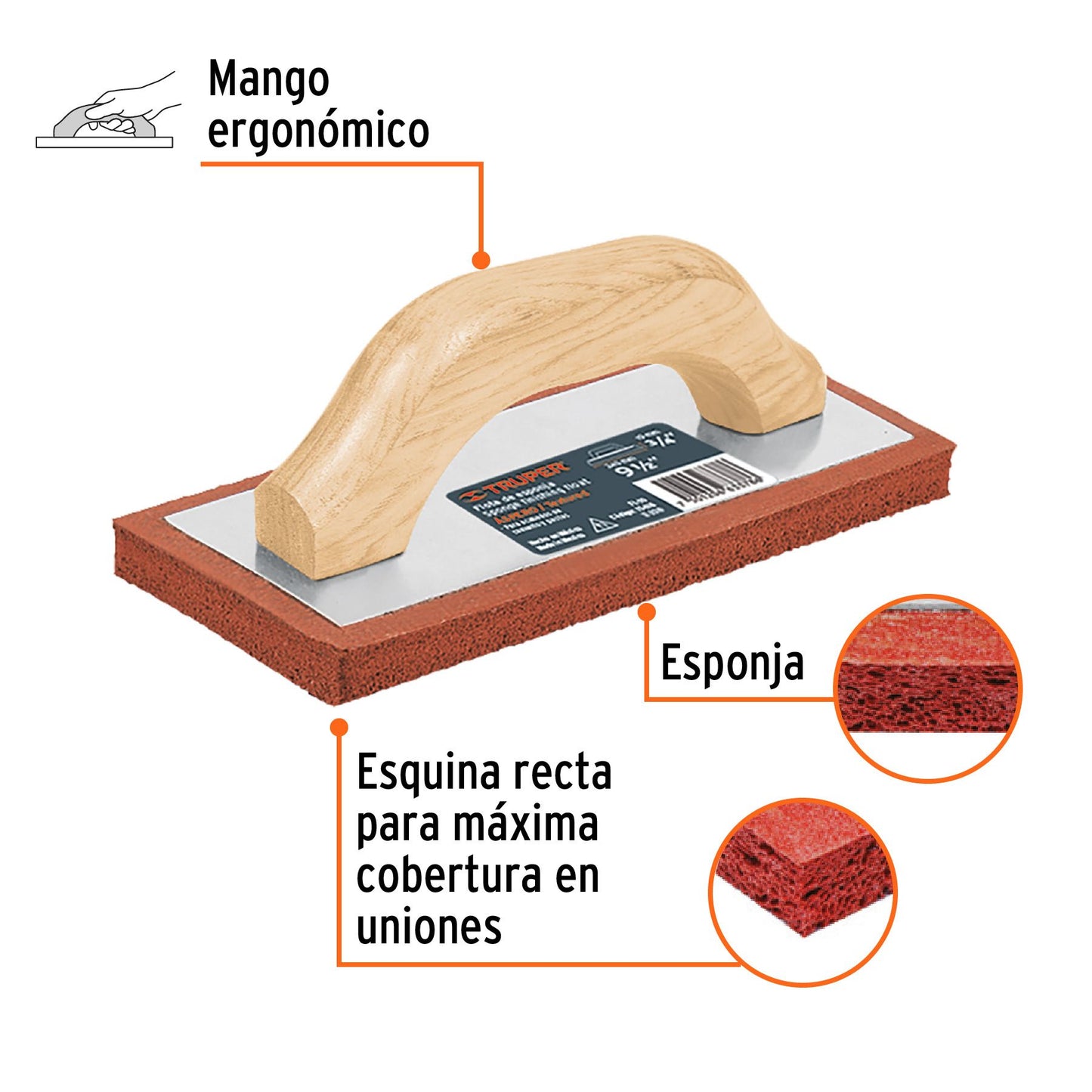 FLOTA DE ESPONJA 9-12” TRUPER