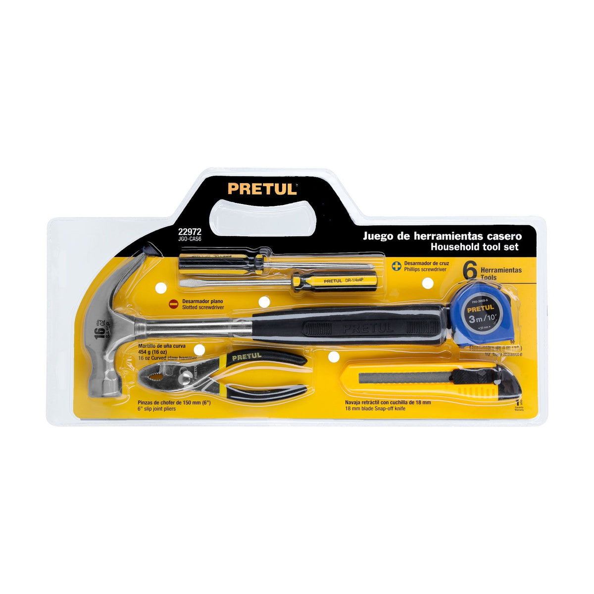 Kit De Herramientas Combinadas Pretul Jgo-cas6 De 6 Piezas Color Plateado