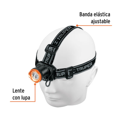 Linterna De Cabeza Recargable 80 Lúmenes Led Ajustable