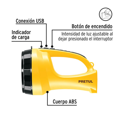 Linterna LED Recargable Pretul 145 Lúmenes 24091
