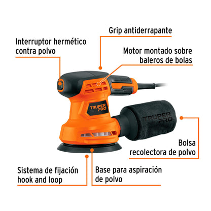 Lijadora Orbital 5 260w Liro-5a2 Profesional Madera