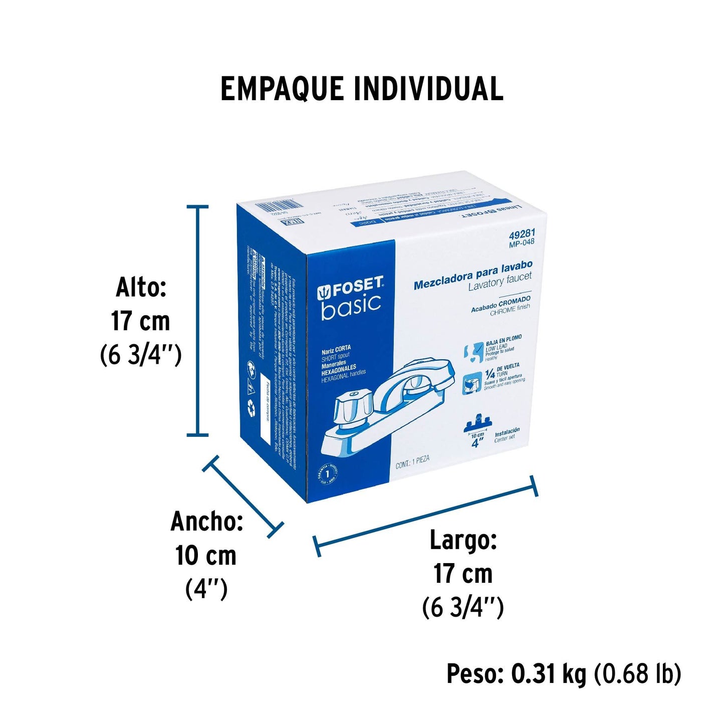 MEZCLADORA PLAST.PLAVABO 4MP-048